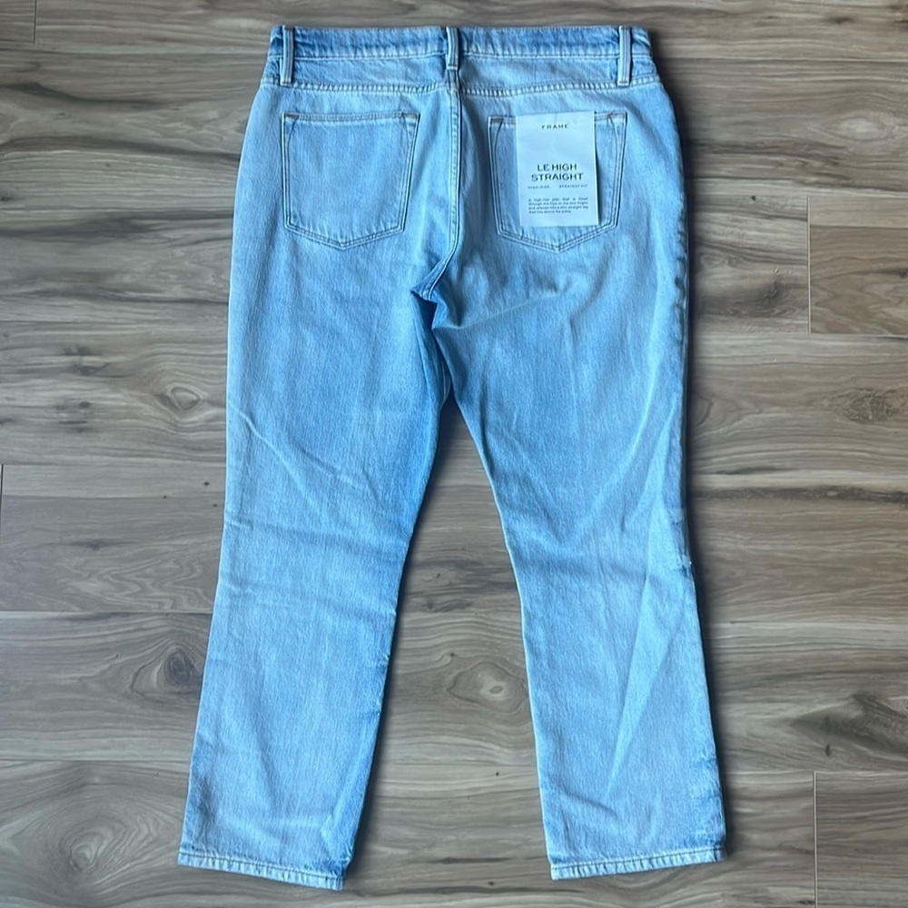 Frame Denim Light Blue Straight Leg Jeans